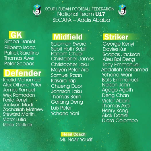 U-17 Head Coach names provisional Squad
